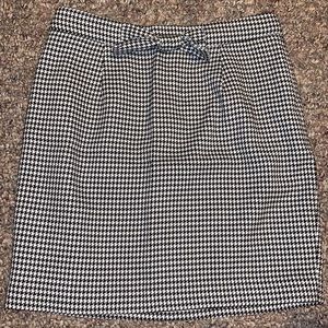 LOFT houndstooth skirt with bow